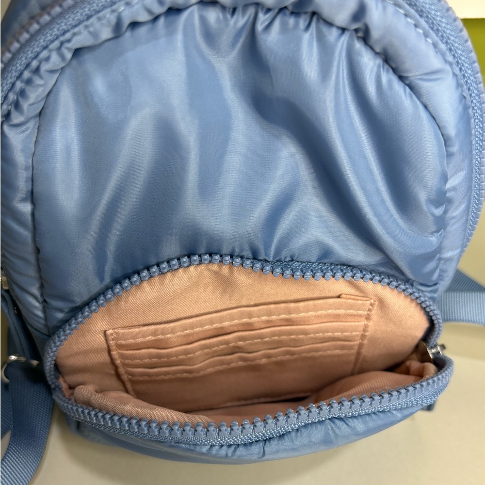 Mini Puffer Backpack Handbag Blue - Picture 5 of 6
